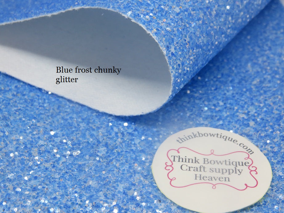 Chunky Glitter faux leatherette sheets