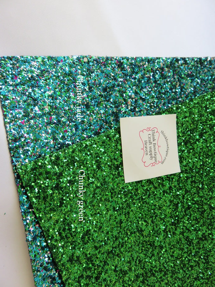 Chunky Glitter faux leatherette sheets
