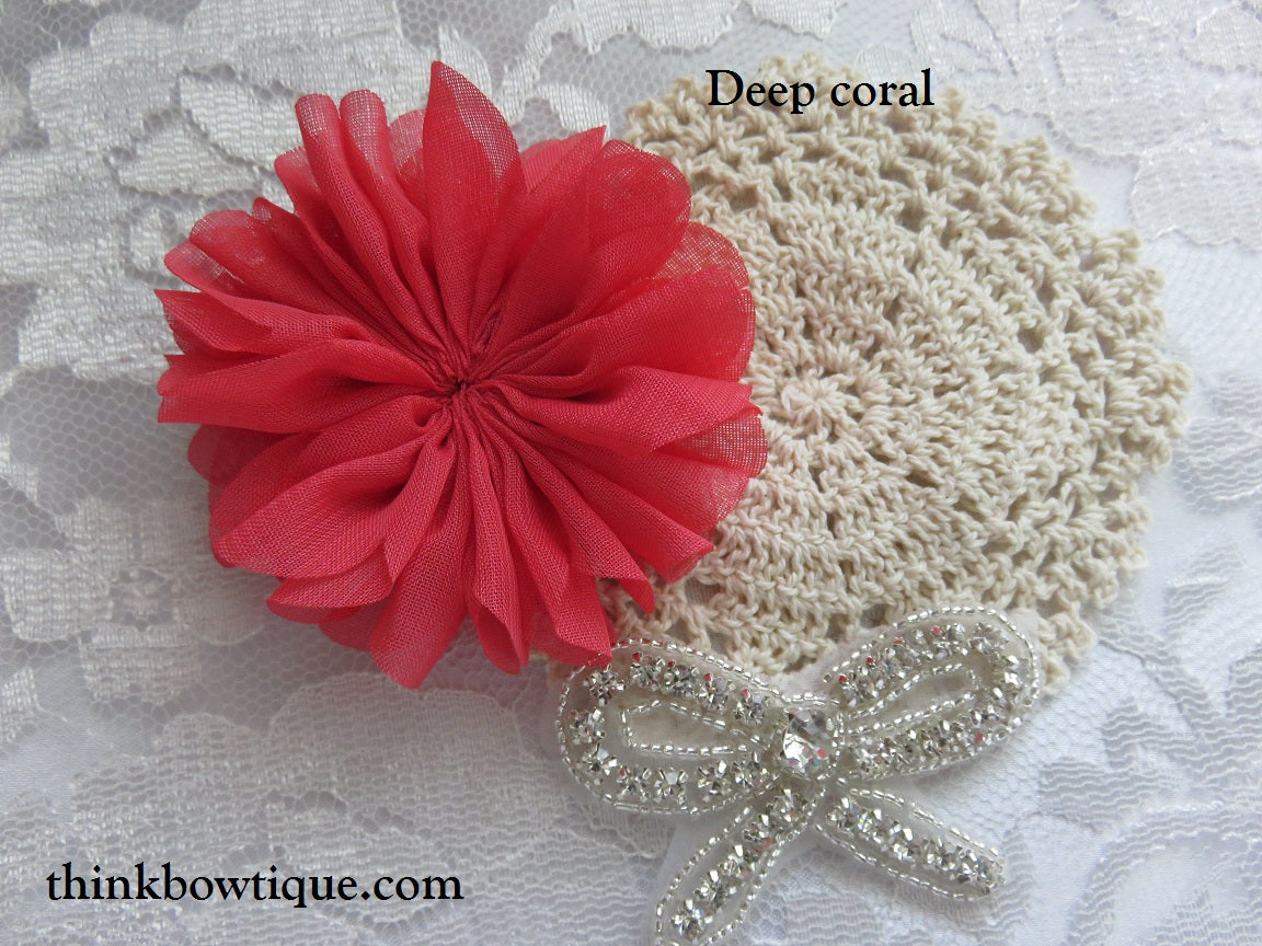 Ruffled chiffon ballerina flower