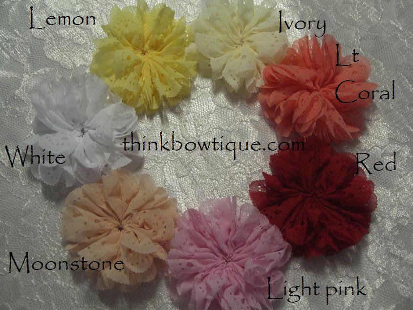 7cm frayed shabby eyelet ballerina flower Australia