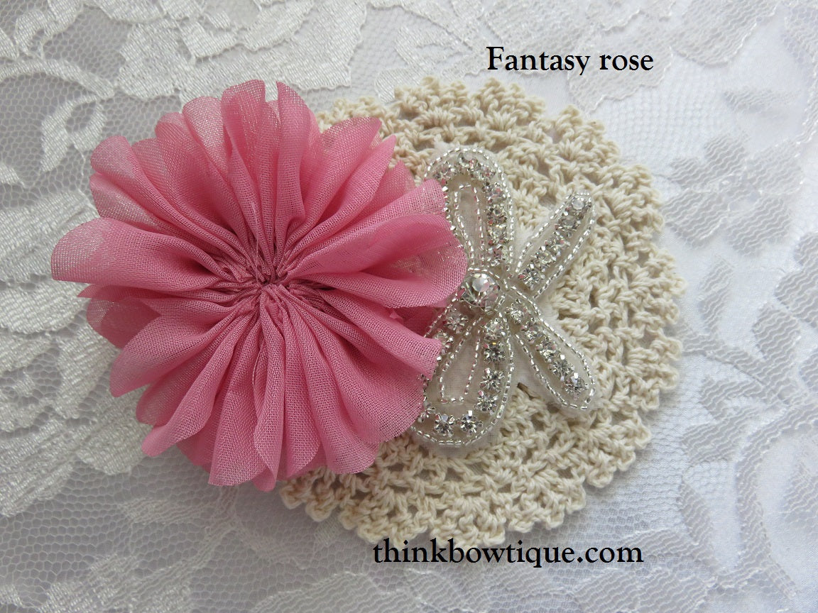 Ruffled chiffon ballerina flower