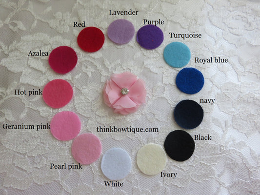 3cm felt circles pk 25