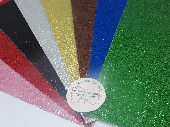 Fine glitter faux leatherette A5 pack