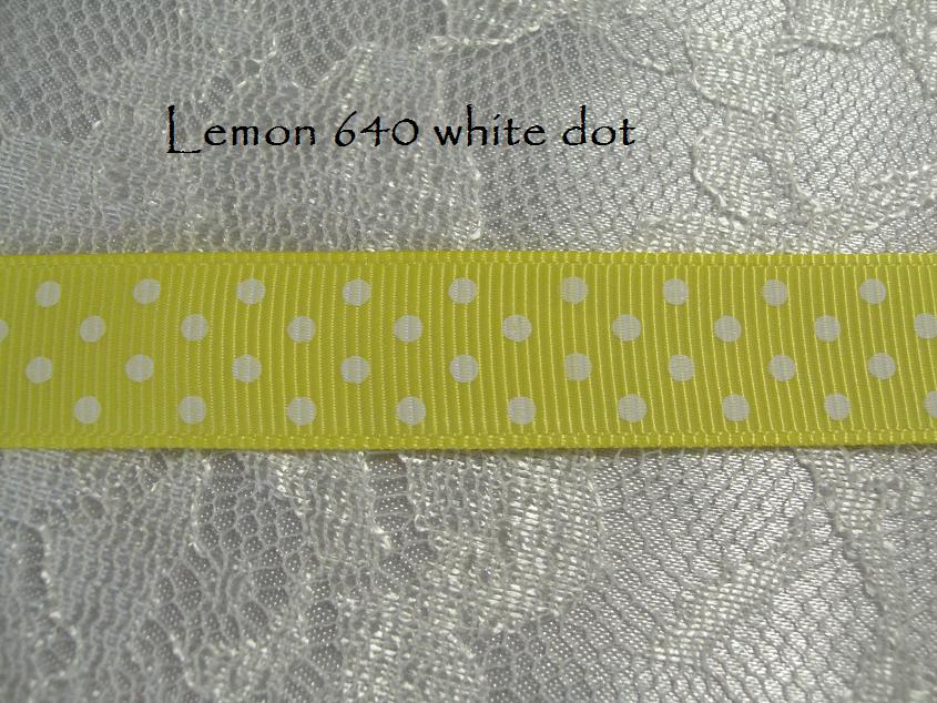 640 Lemon 16mm grosgrain ribbon Australia