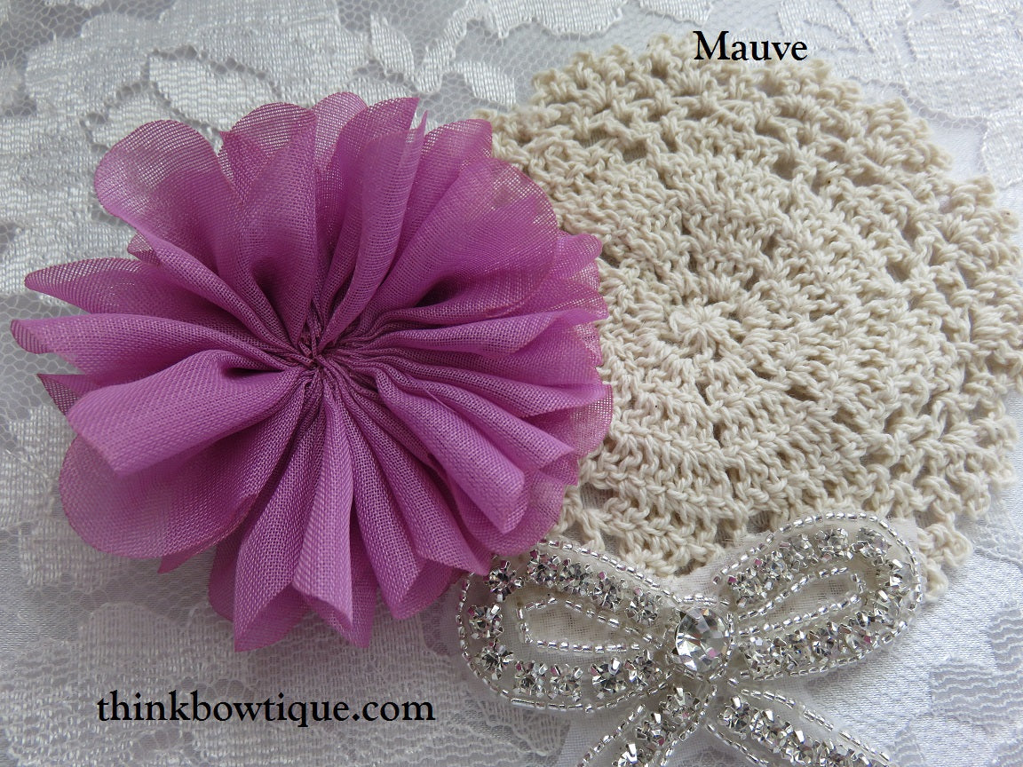 Ruffled chiffon ballerina flower