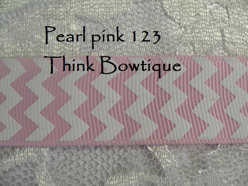 22mm - 7/8 chevron printed grosgrain ribbon 5 metres ALL COLOURS