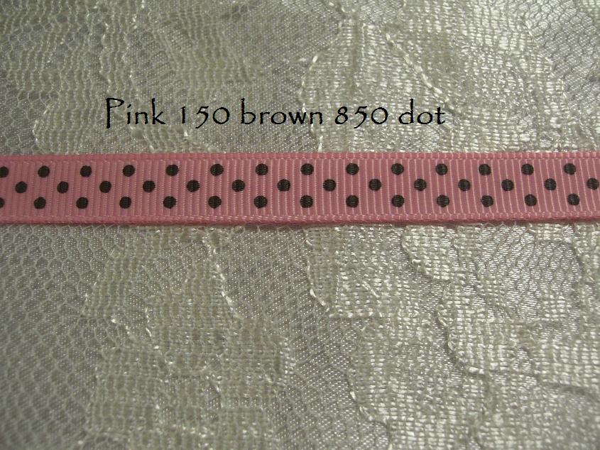 9mm Swiss dots printed grosgrain ribbon 5 metres ALL colours