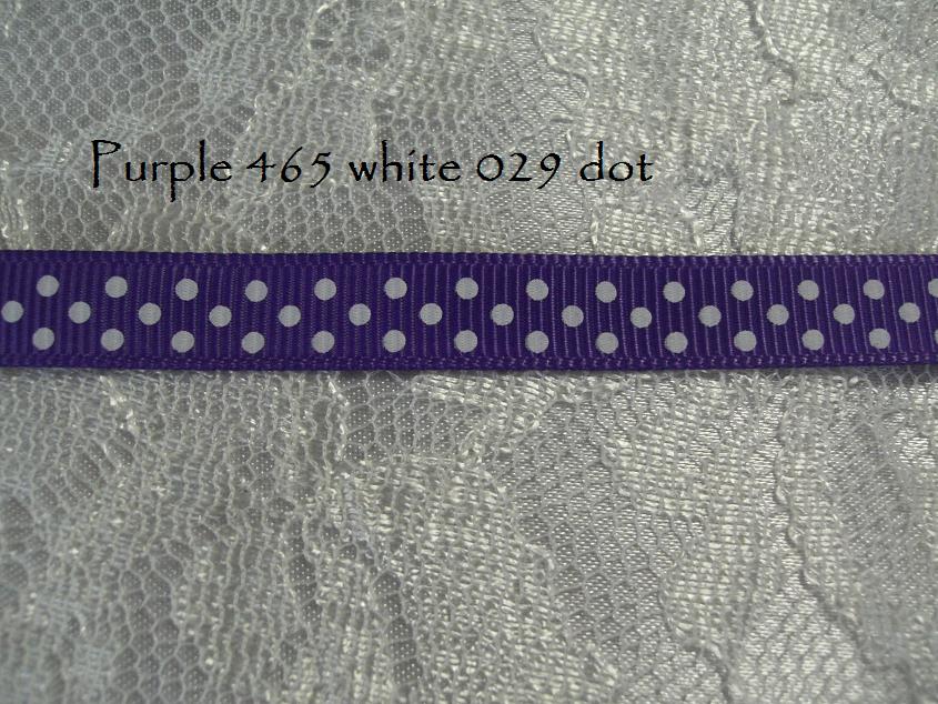 9mm Swiss dots printed grosgrain ribbon 5 metres ALL colours