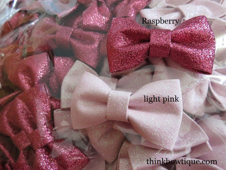 Raspberry glitter bows Australia