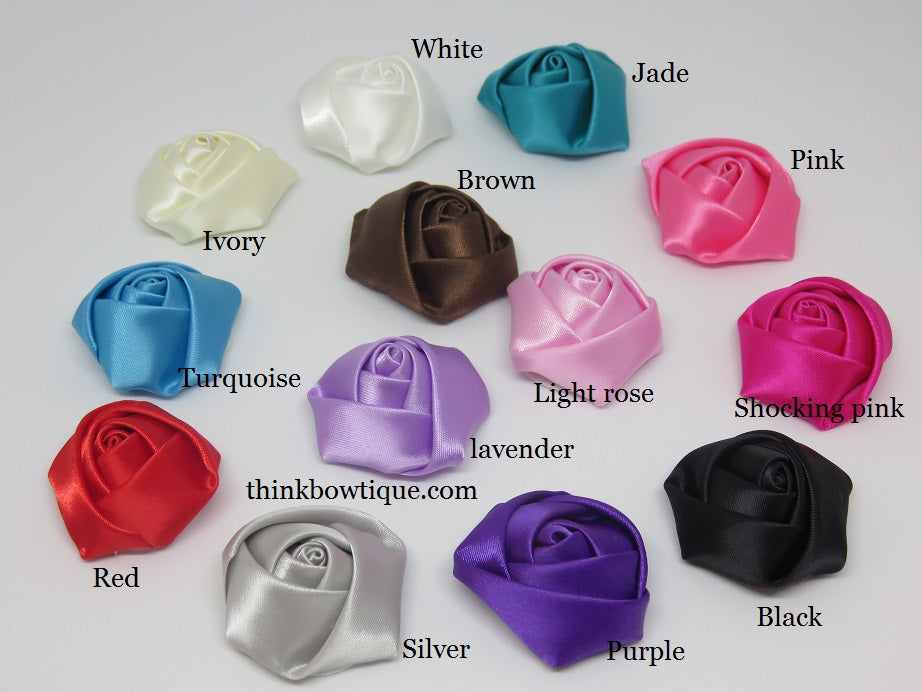 5cm Satin rolled rosette Australia