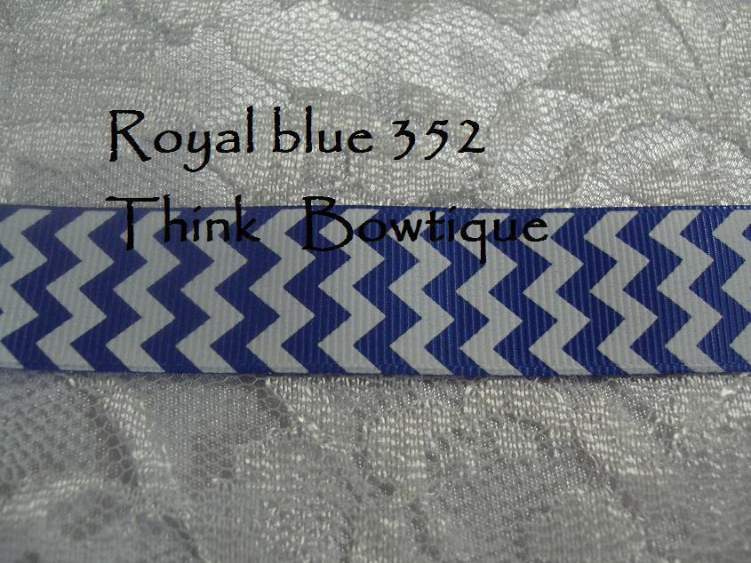 22mm - 7/8 chevron printed grosgrain ribbon 45 metres rolls