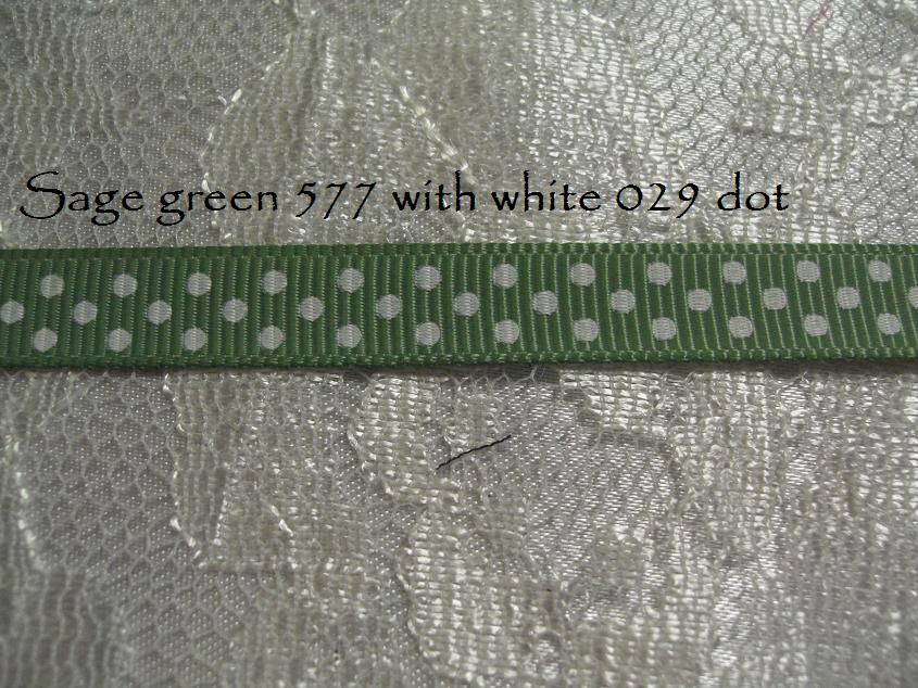 9mm Swiss dots printed grosgrain ribbon 5 metres ALL colours