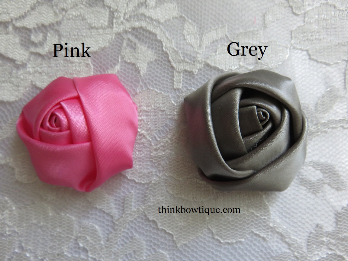 5cm Satin rolled rosette Australia