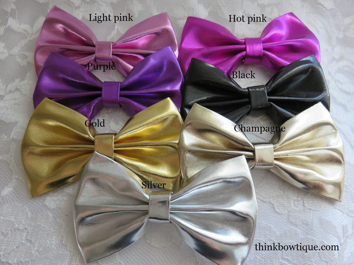 Large Shiny Metallic Bows Australia