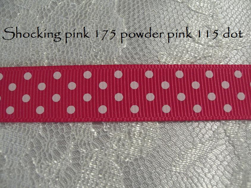 16mm - 5/8 2 colour printed grosgrain 5 metres ALL COLOURS