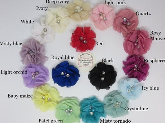 5cm Tiffany chiffon flowers Australia