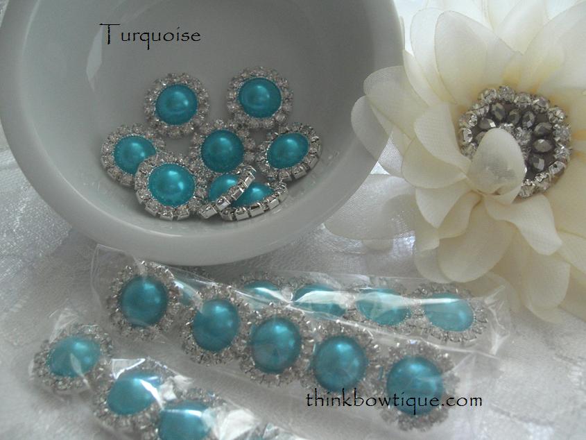20mm Metal rhinestone and pearl flatback embellishment
