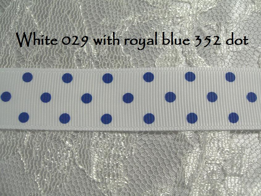 22mm - 7/8 2 colour printed grosgrain 5 metres ALL COLOURS