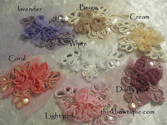 Applique sequin flowers