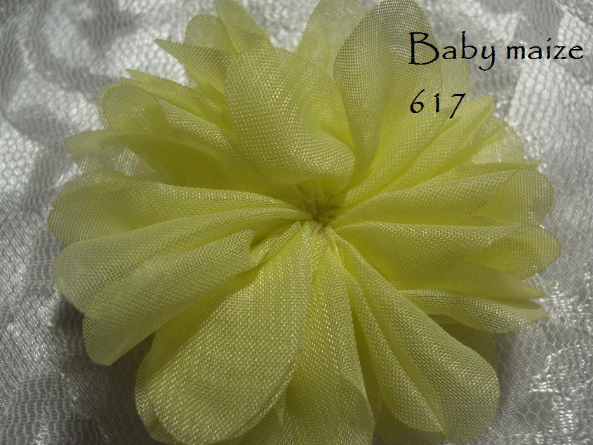 Ruffled chiffon ballerina flower