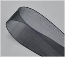 030 Black 25mm Organza ribbon