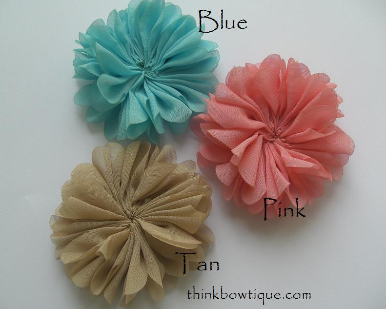 Ruffled chiffon ballerina flower