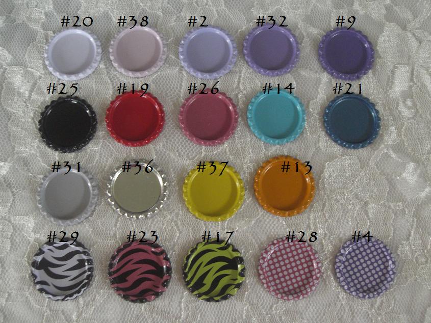 1" Flattened bottle caps pack 100