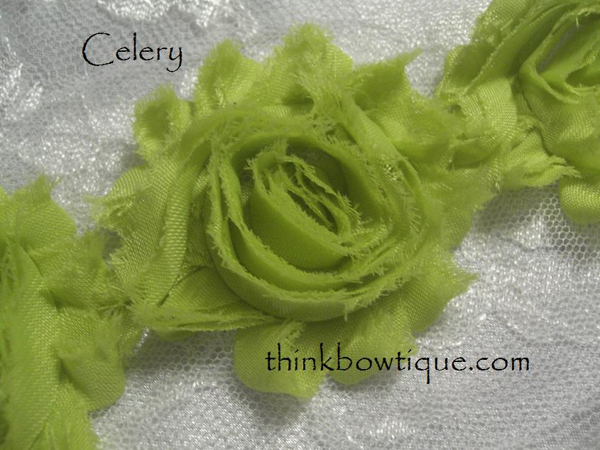 Shabby chiffon flowers 6cm pkt 5 same colour in Australia