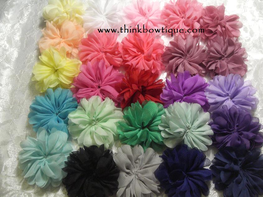 Ruffled chiffon ballerina flower