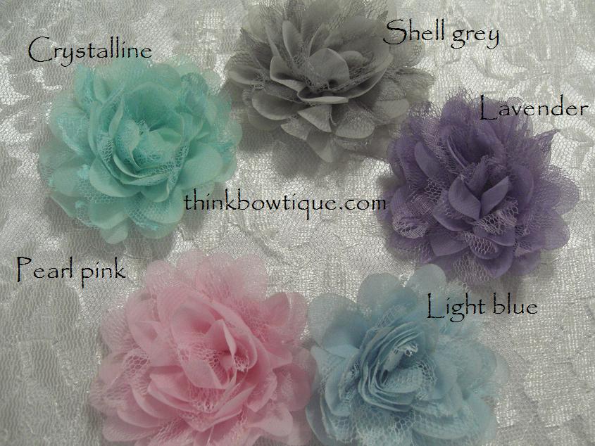 8cm Dahlia chiffon lace flower