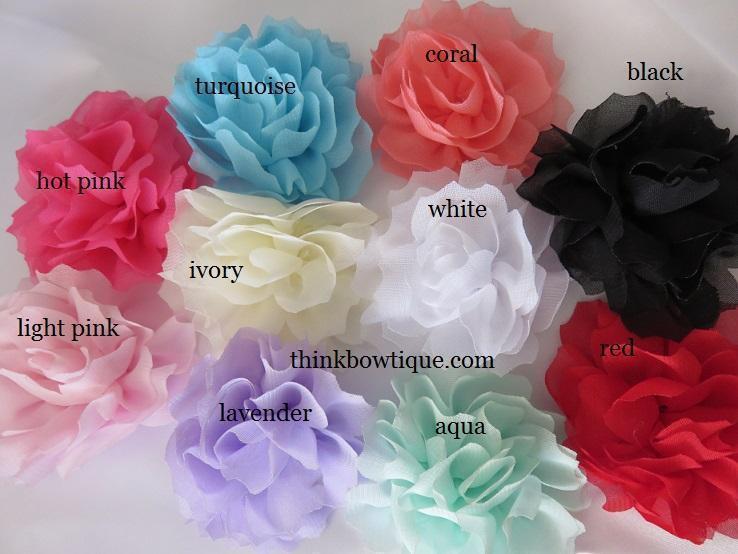 Emma chiffon fabric flower