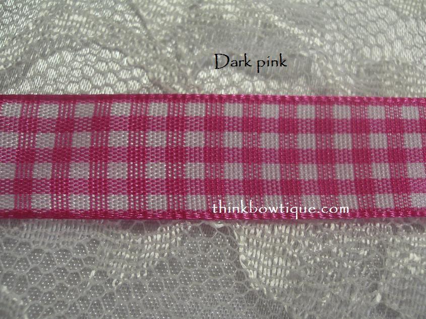 Dark pink Gingham ribbons Australia