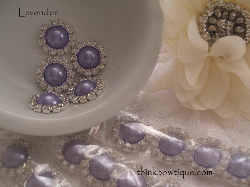 20mm Metal rhinestone and pearl flatback embellishment