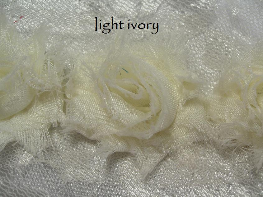 4cm Shabby chiffon flowers