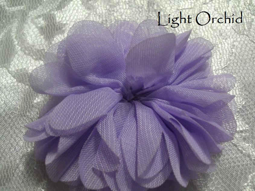 Ruffled chiffon ballerina flower