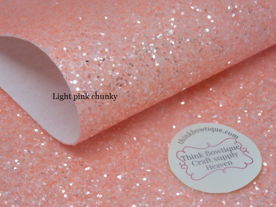 Chunky Glitter faux leatherette sheets