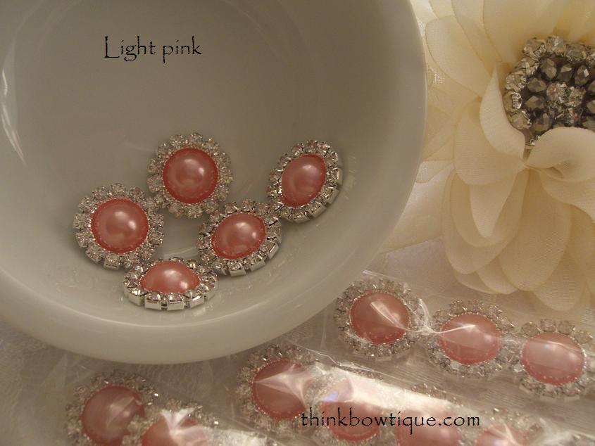 20mm Metal rhinestone and pearl flatback embellishment