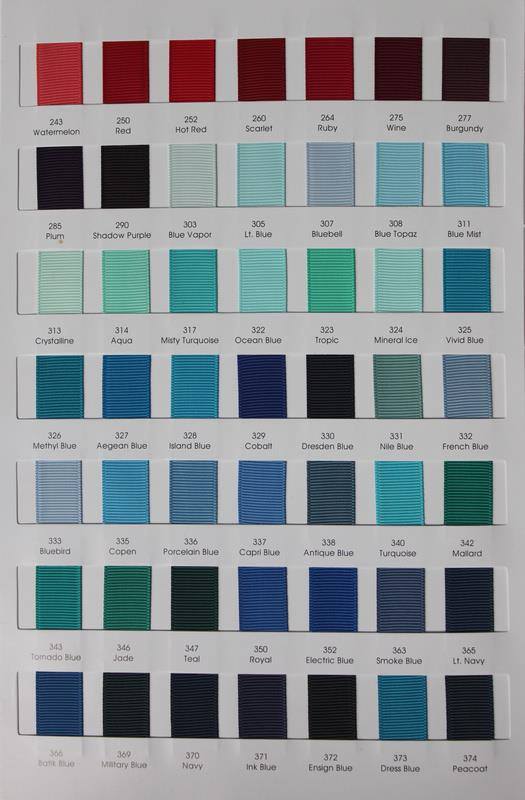 Ribbon Colour charts Australia