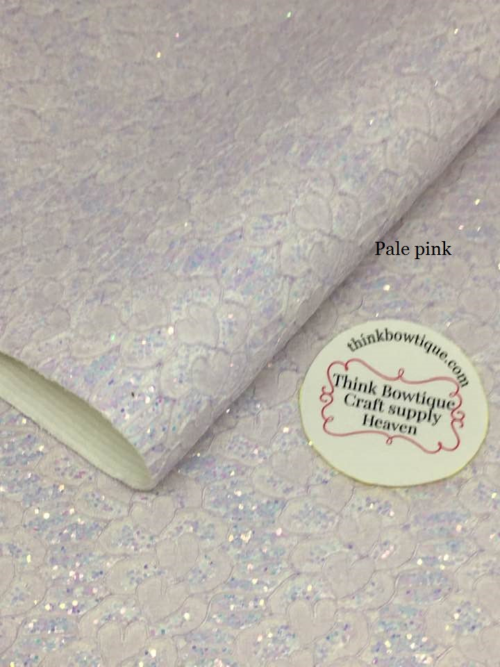 Chunky lace Glitter faux leatherette sheets
