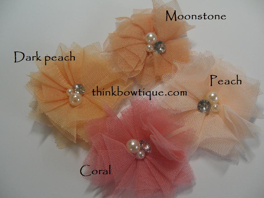 6cm Elizabeth tulle puff flowers