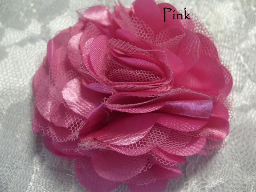 5cm Satin mesh flowers Australia