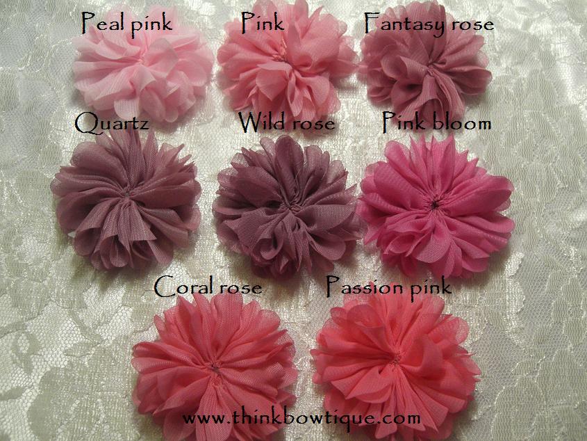 Ruffled chiffon ballerina flower