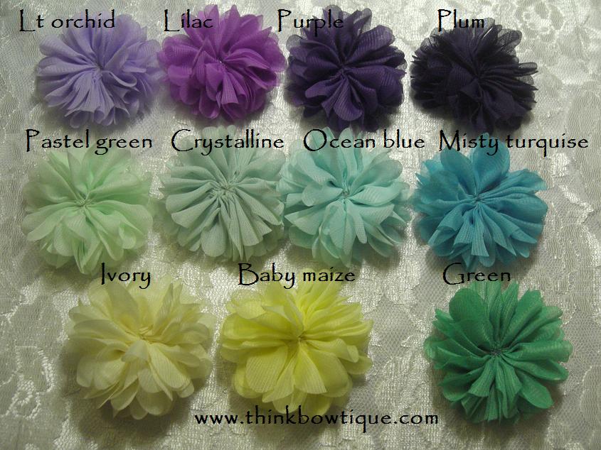 Ruffled chiffon ballerina flower