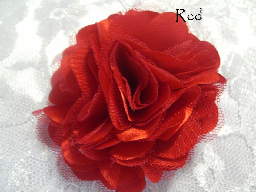 5cm Satin mesh flowers Australia