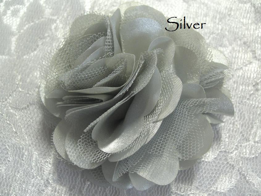 5cm Satin mesh flowers Australia