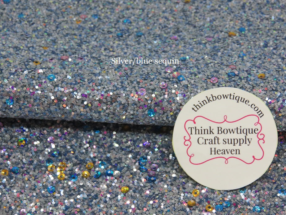 Chunky Glitter faux leatherette sheets