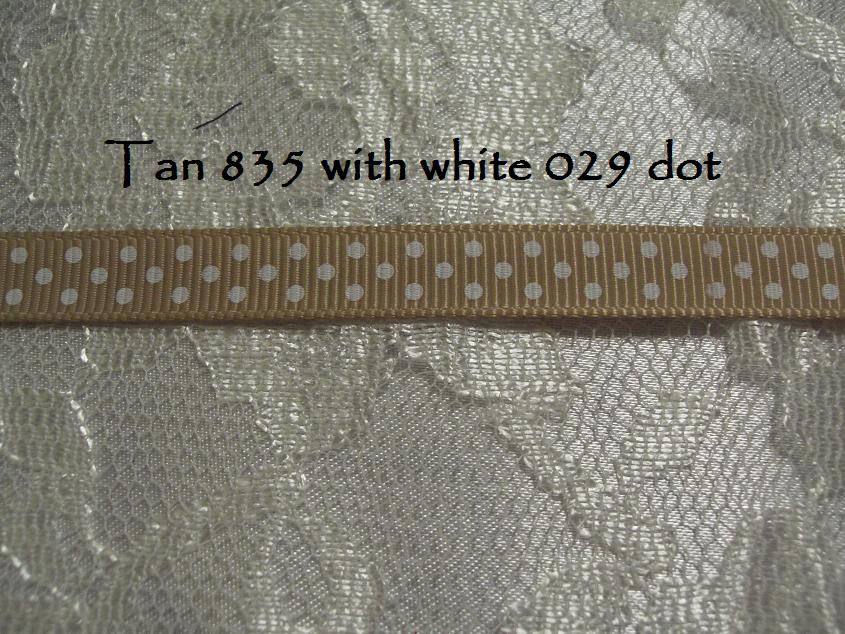 9mm Swiss dots printed grosgrain ribbon 5 metres ALL colours