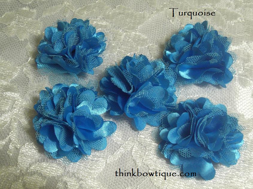 5cm Satin mesh flowers Australia