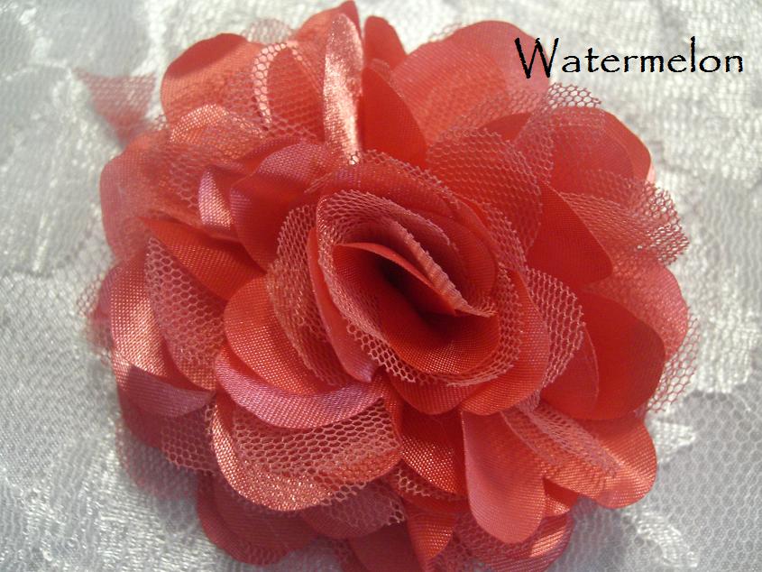 5cm Satin mesh flowers Australia
