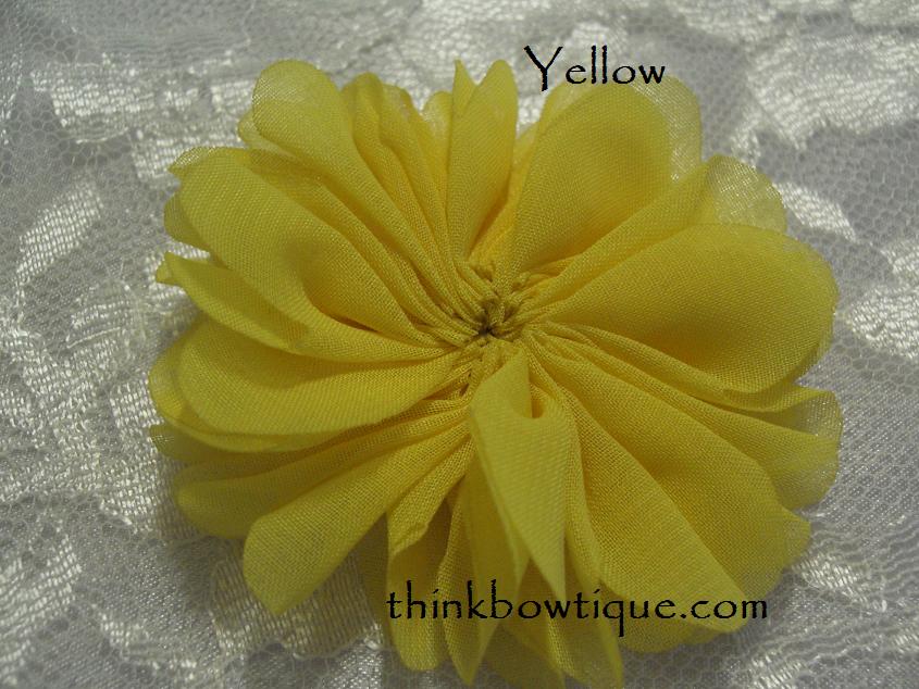 Ruffled chiffon ballerina flower